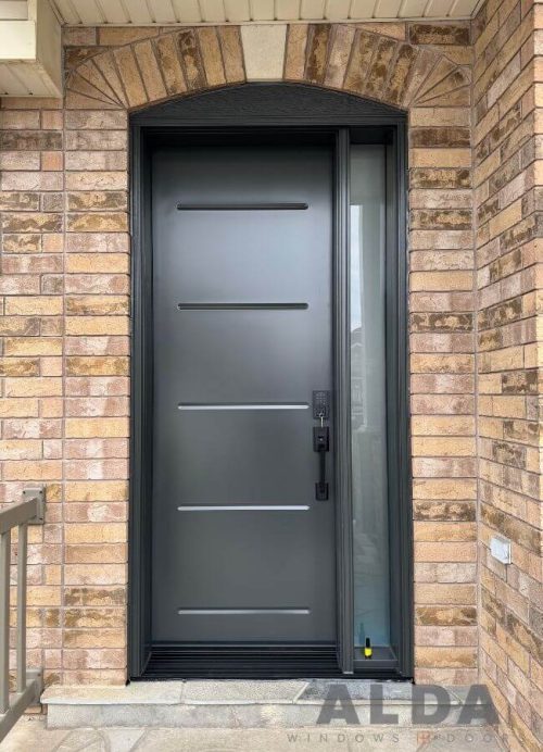 grey vog steel entry door