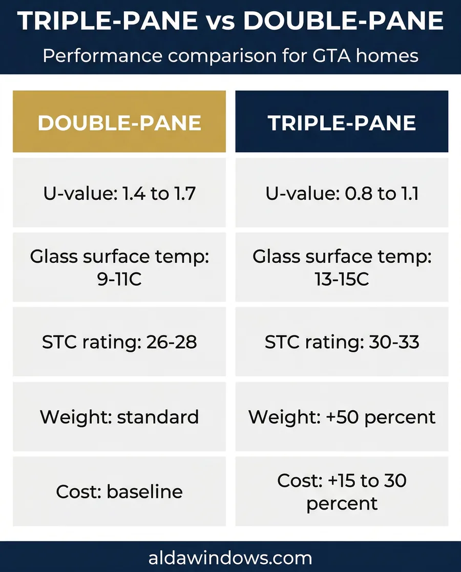 Triple-Pane vs Double-Pane Decision Guide infographic - ALDA