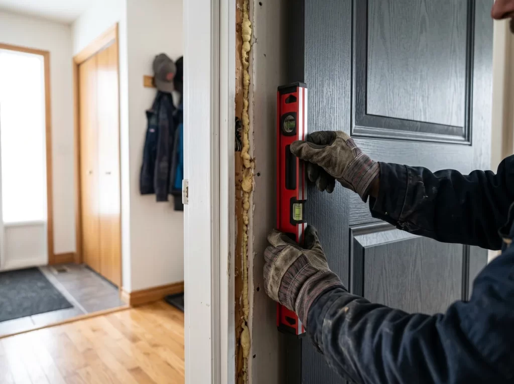 levelling and shimming entry doors