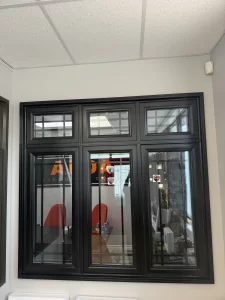 alda showroom black casement window display