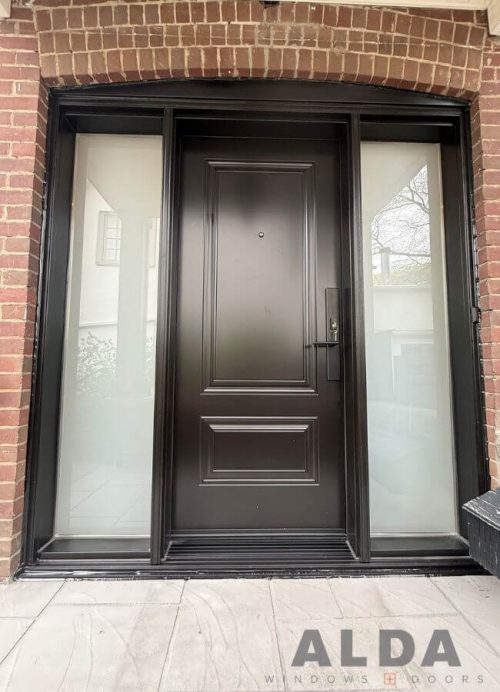 black steel exterior door sidelites
